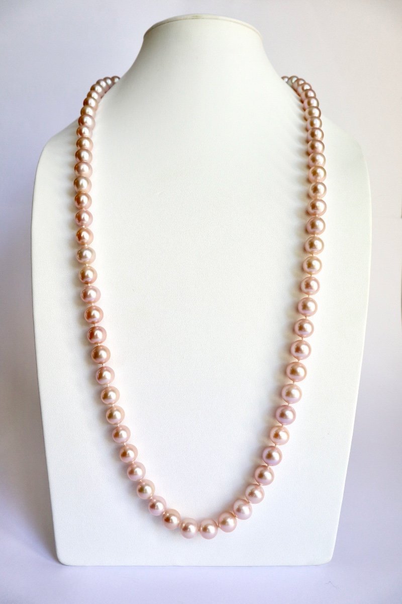 Sautoir De Perles Roses-photo-2