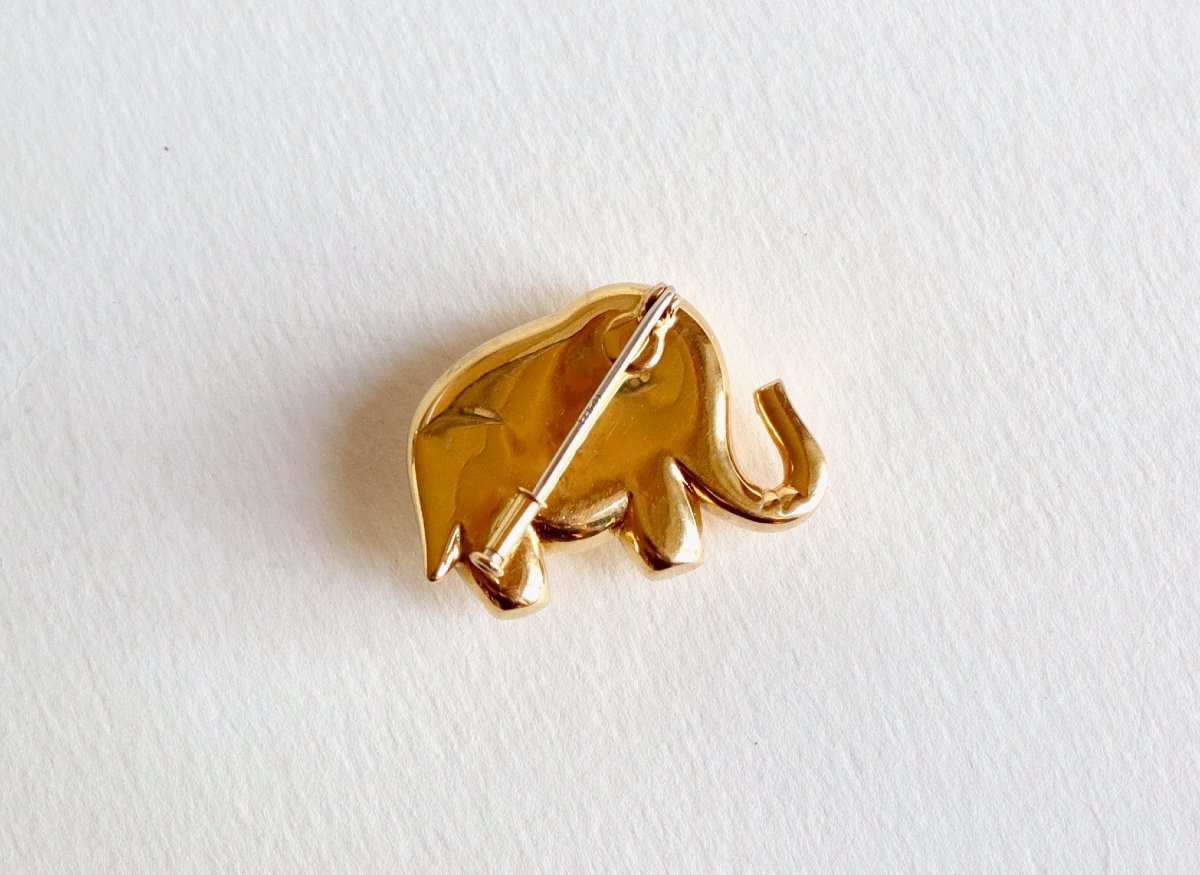 Broche éléphant Thaïlandais Rétro - Strass Et Fausses Perles - Cadeau Femme - Bijou Tendance Pour écharpe Ou Veste