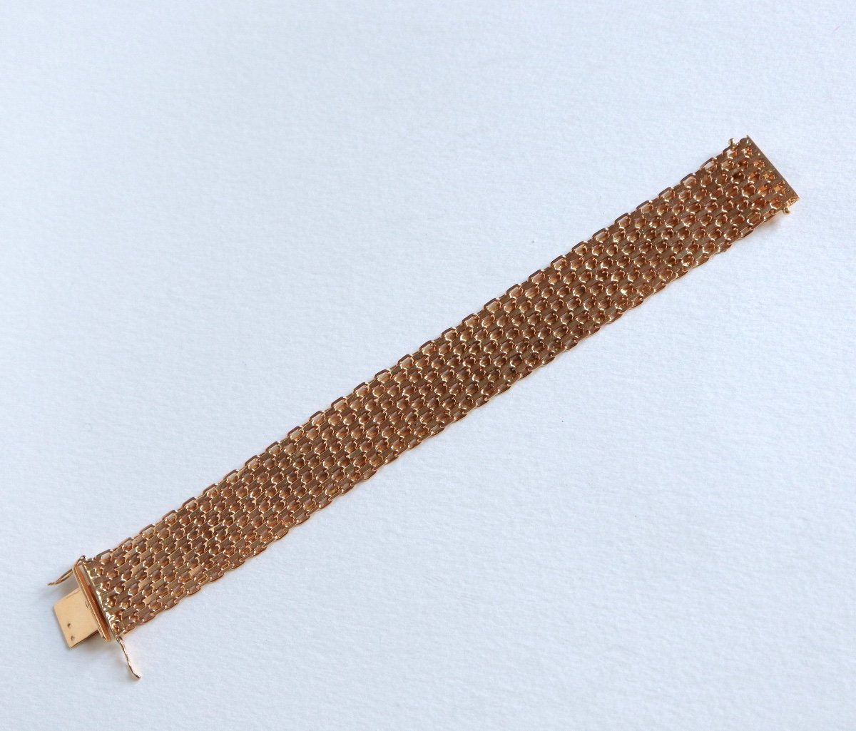 Bracelet En Or 18 Carats Années 1960-photo-2