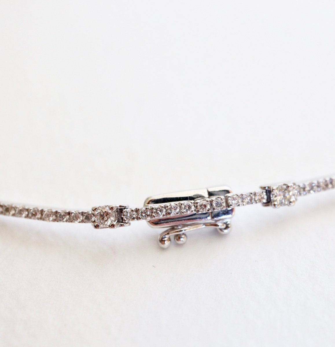 Collier Diamant Coussin Yellow En Or 18 Carats et Platine -photo-4