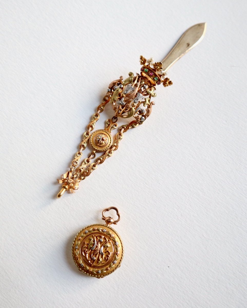 Mellerio - Borgnis Châtelaine In 18 Carat Yellow Gold-photo-6
