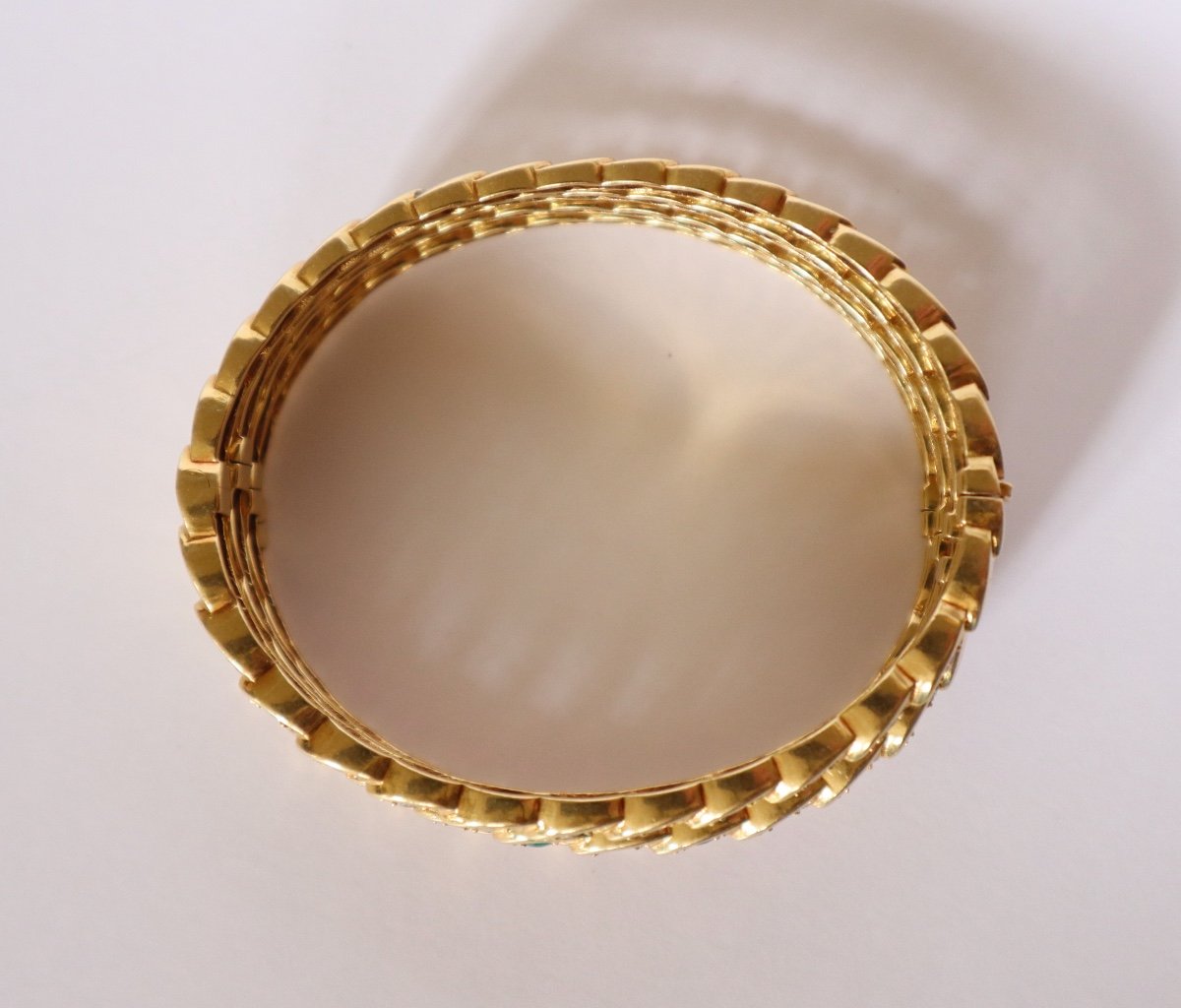 Chaumet Rigid Bracelets In 18 Carat Gold And Precious Stones-photo-1