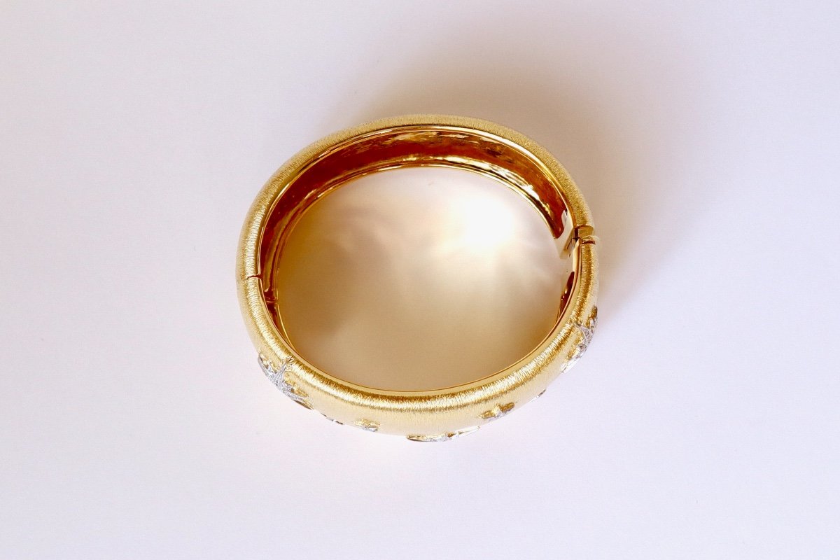 Bracelet Manchette Or Et Diamants-photo-3