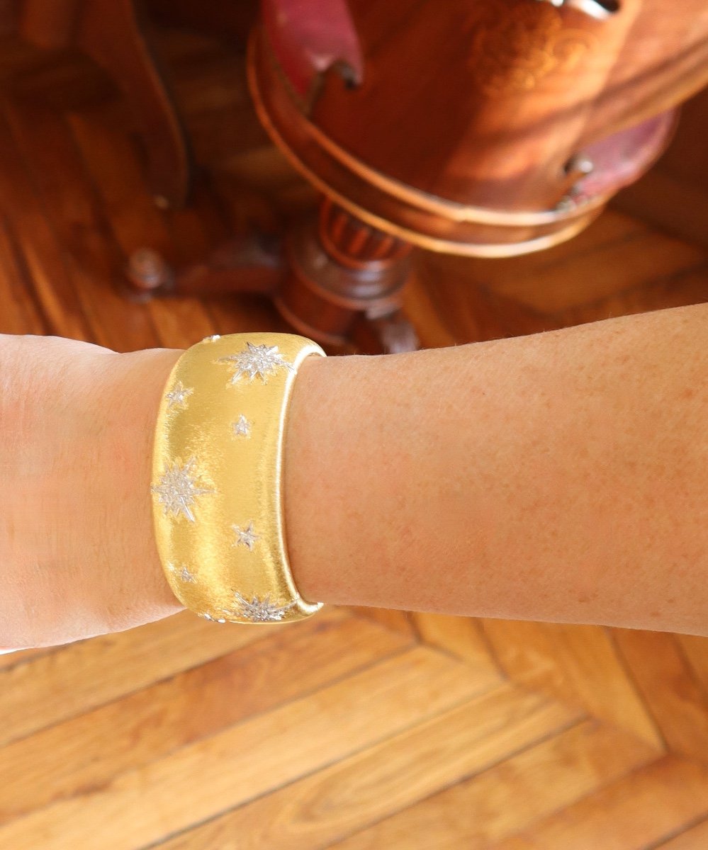 Bracelet Manchette Or Et Diamants-photo-3