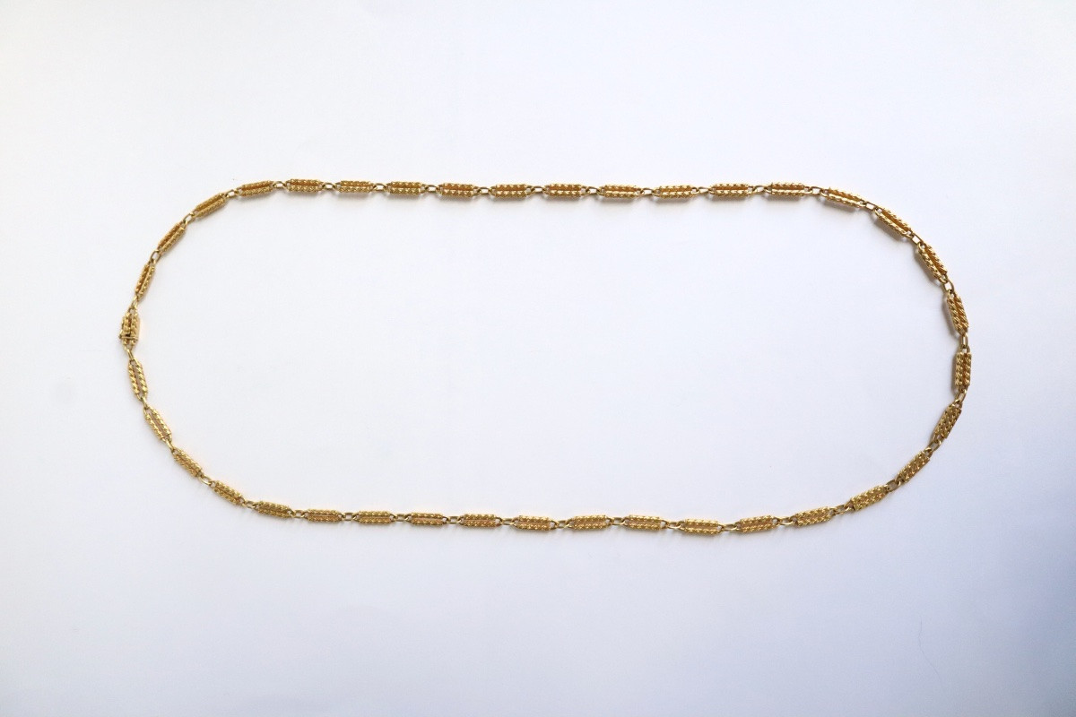 Yellow Gold Necklace 18 Carats 1960-photo-1