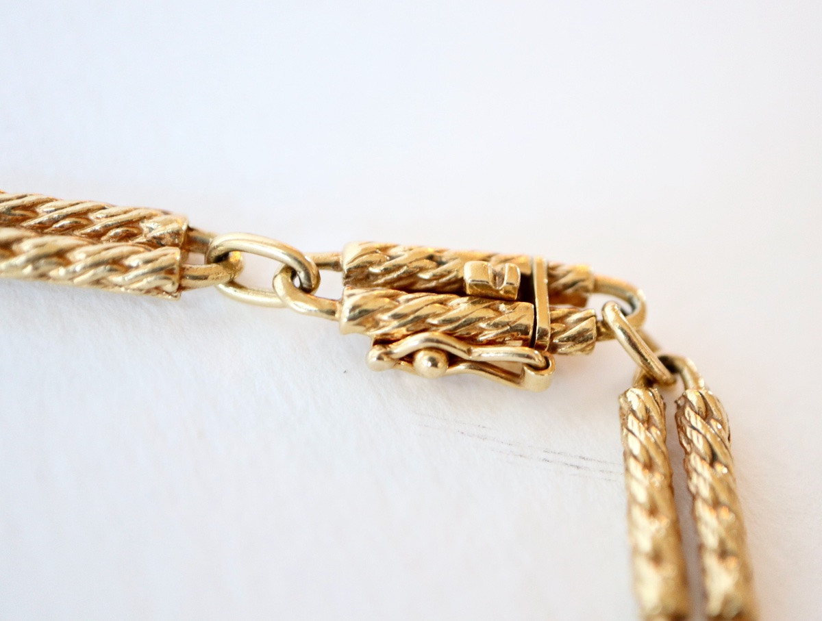 Yellow Gold Necklace 18 Carats 1960-photo-4