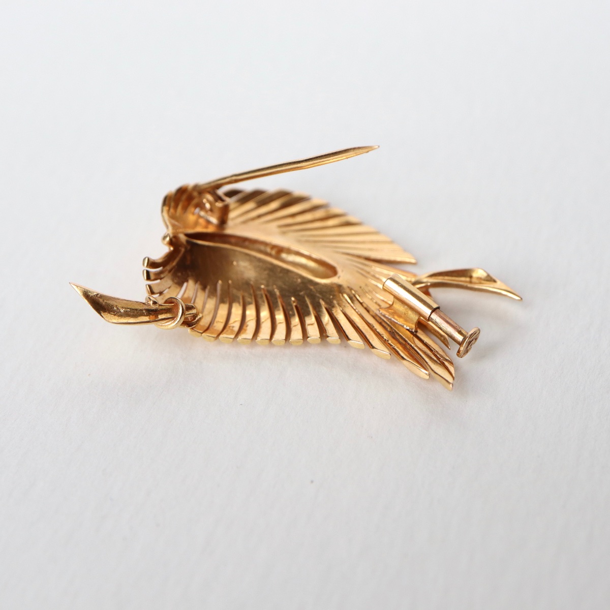 Gold Leaf Brooch 1960-photo-2