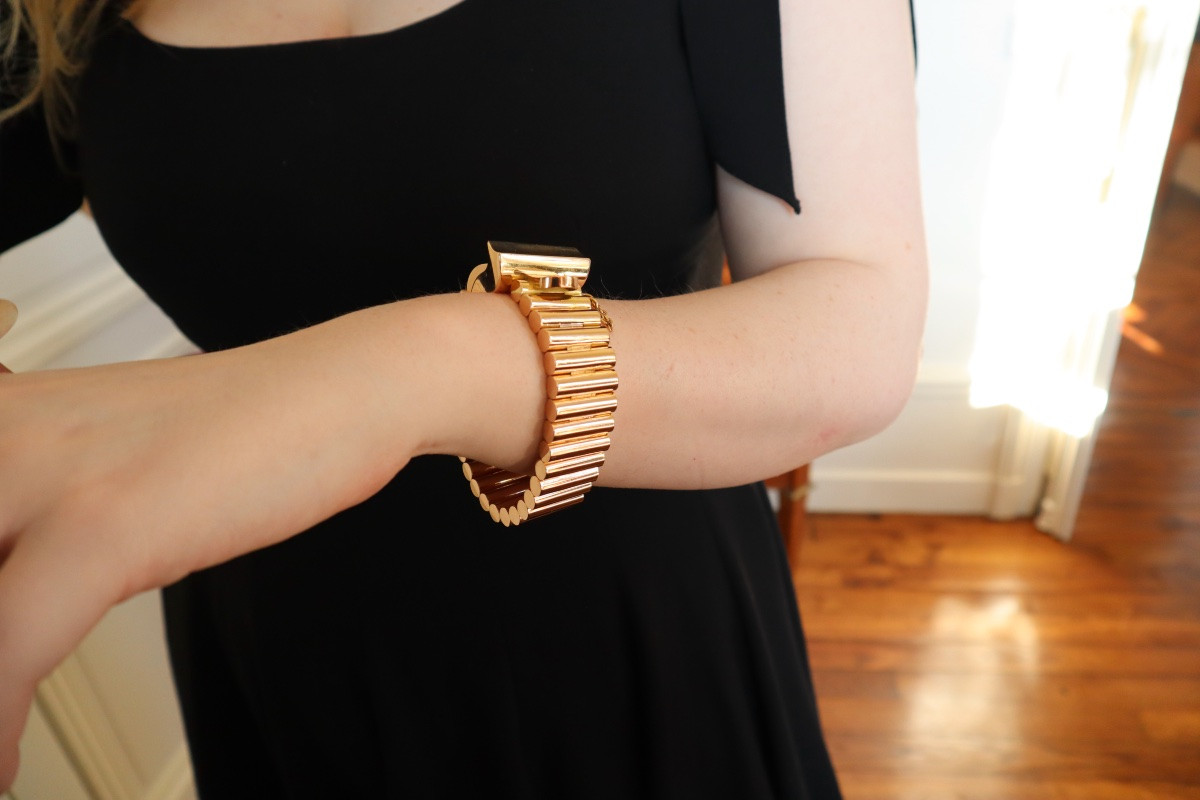 1940s Tank Bracelet In 18k Gold-photo-1