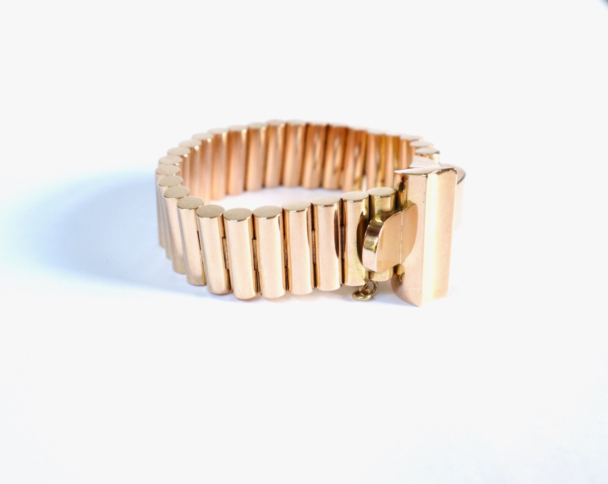 1940s Tank Bracelet In 18k Gold-photo-2