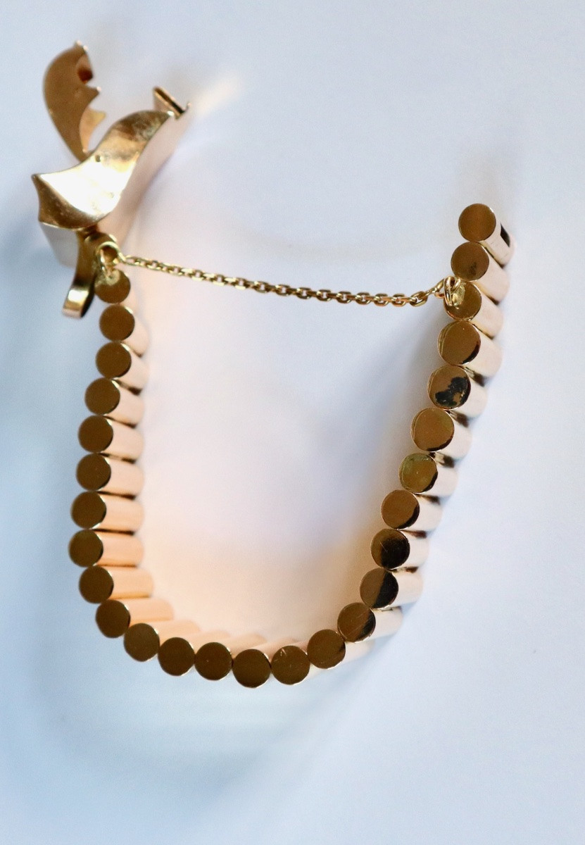 1940s Tank Bracelet In 18k Gold-photo-4
