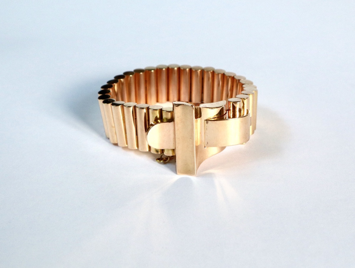 1940s Tank Bracelet In 18k Gold