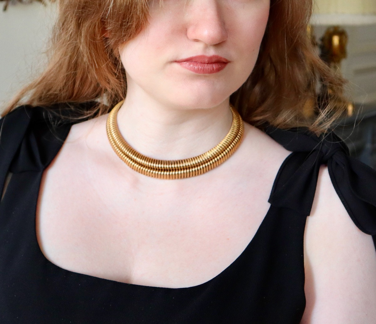 MARCHAK Collier ras de cou en or jaune 18 carat-photo-2