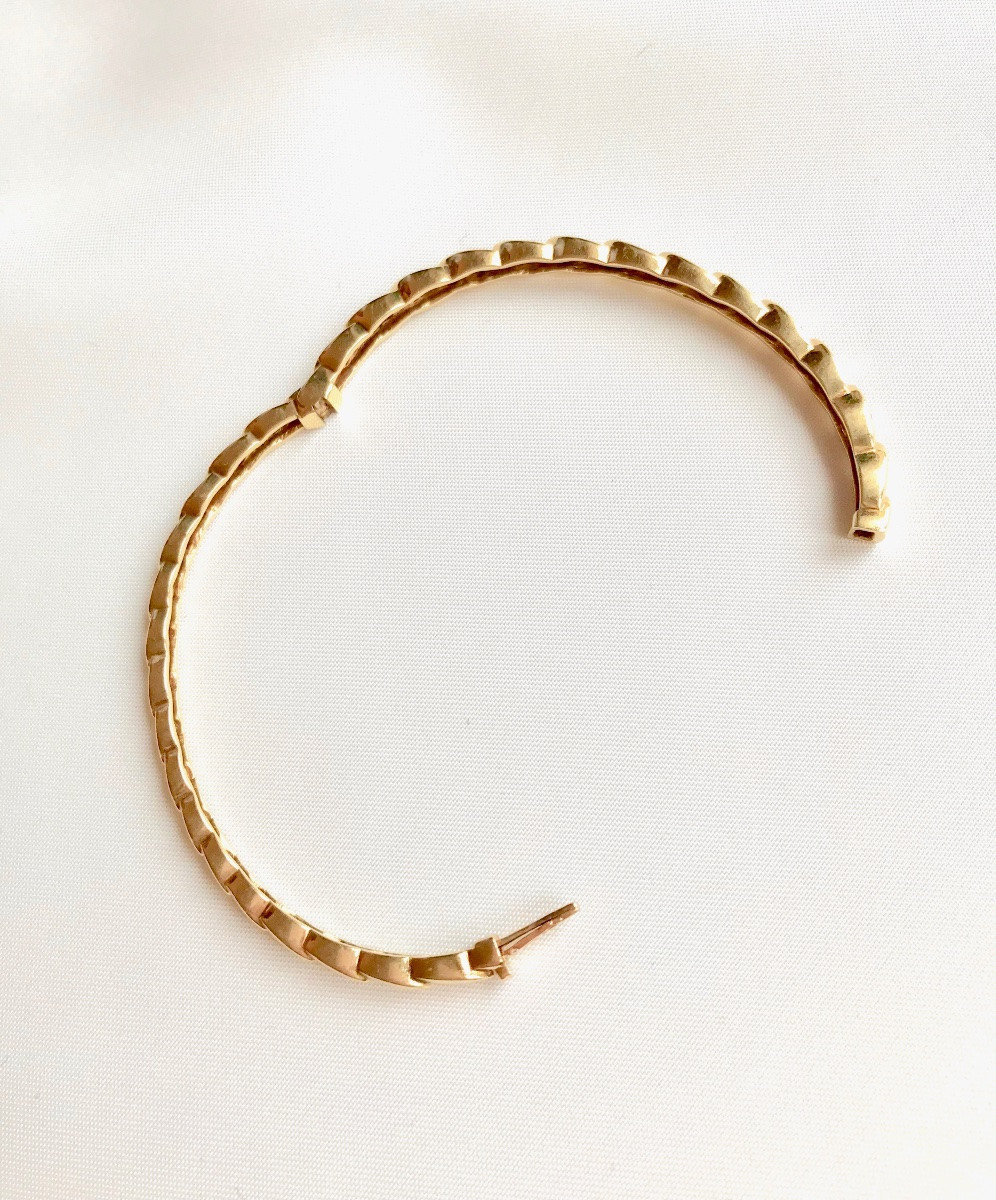 Chaumet Rigid Bracelets In 18 Carat Gold And Precious Stones-photo-4