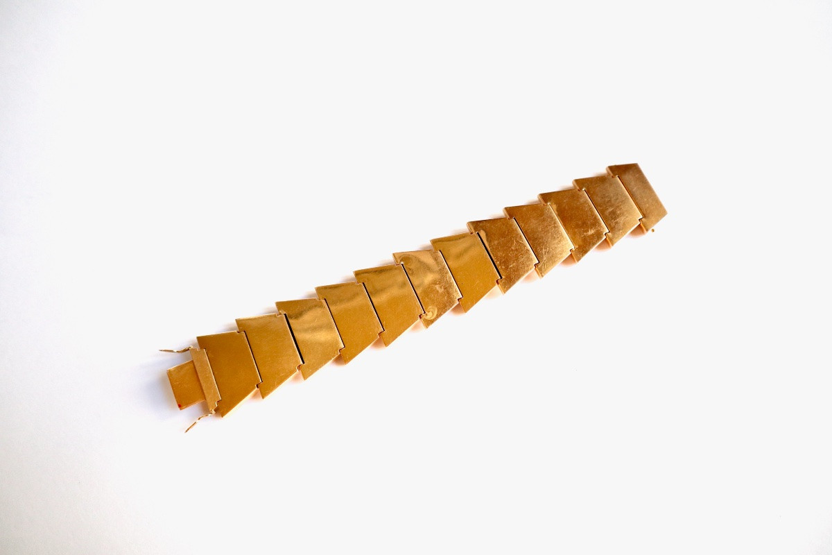 1940s Tank Bracelet In 18k Gold-photo-1