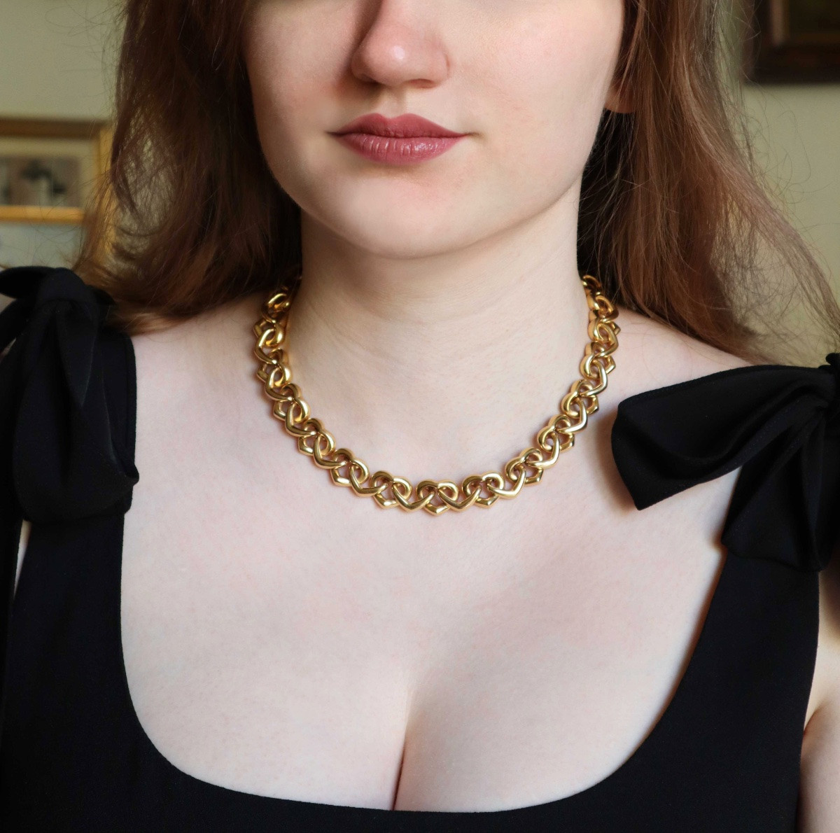 Chaumet Heart Necklace In 18-carat Yellow Gold-photo-2