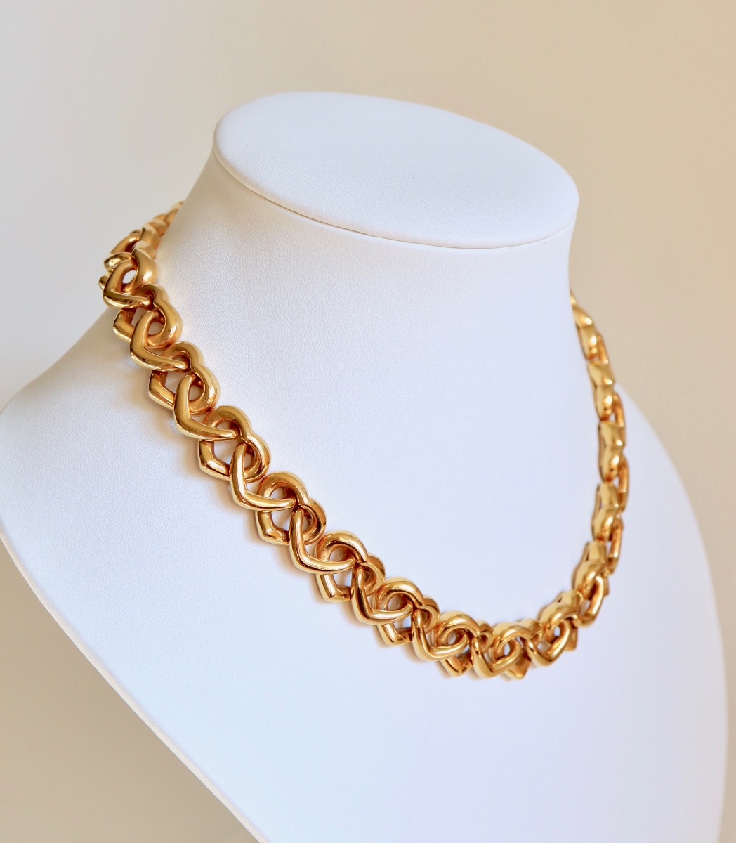 Chaumet Heart Necklace In 18-carat Yellow Gold-photo-3