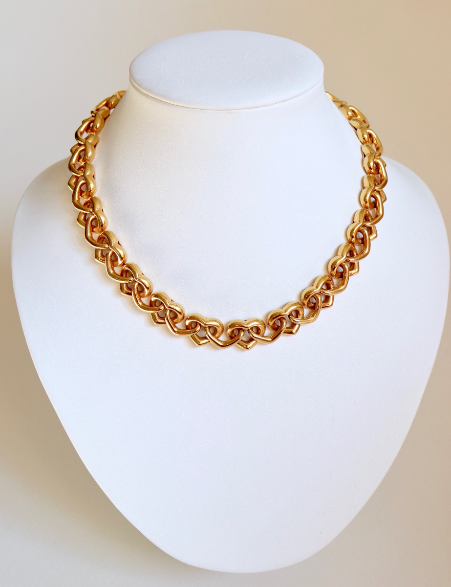 Chaumet Heart Necklace In 18-carat Yellow Gold-photo-4