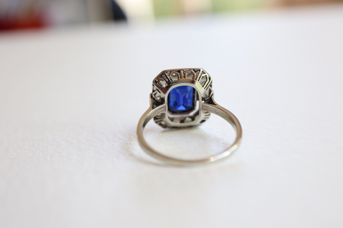 1930 Sapphire And Diamond Ring-photo-4