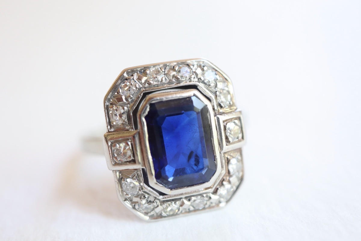 1930 Sapphire And Diamond Ring-photo-5