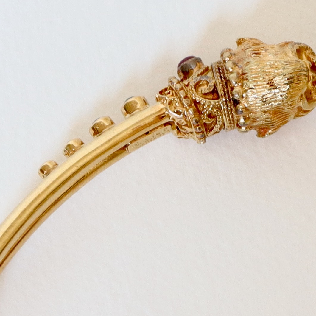 LALAOUNIS Collier en or jaune 18 carats Lalaounis têtes de lion-photo-1