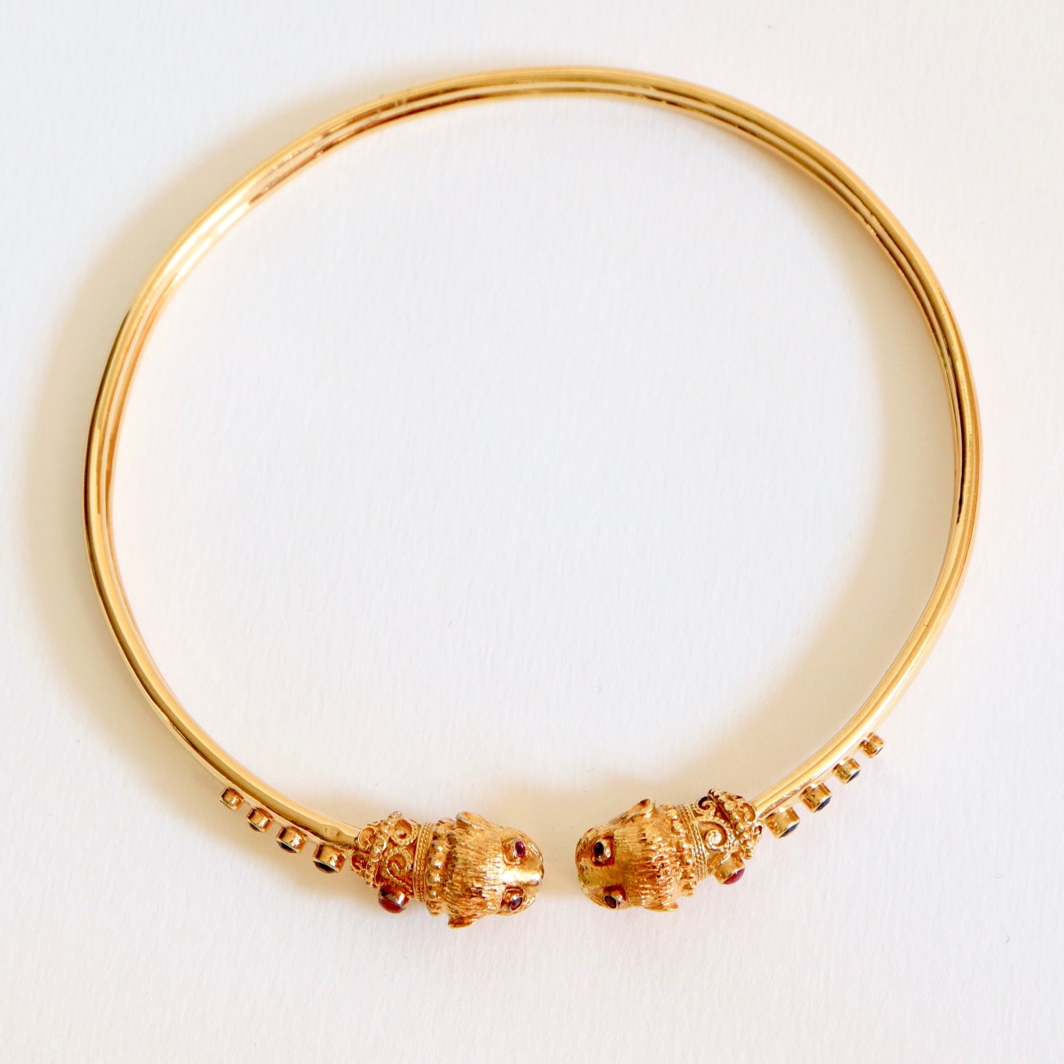 LALAOUNIS Collier en or jaune 18 carats Lalaounis têtes de lion-photo-2