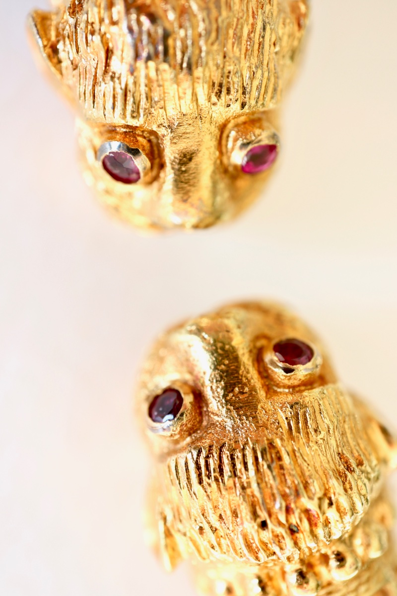 LALAOUNIS Collier en or jaune 18 carats Lalaounis têtes de lion-photo-3