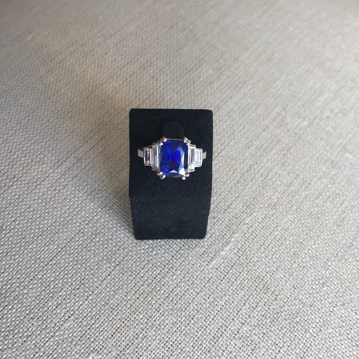 Bague Saphir Ceylan et diamants