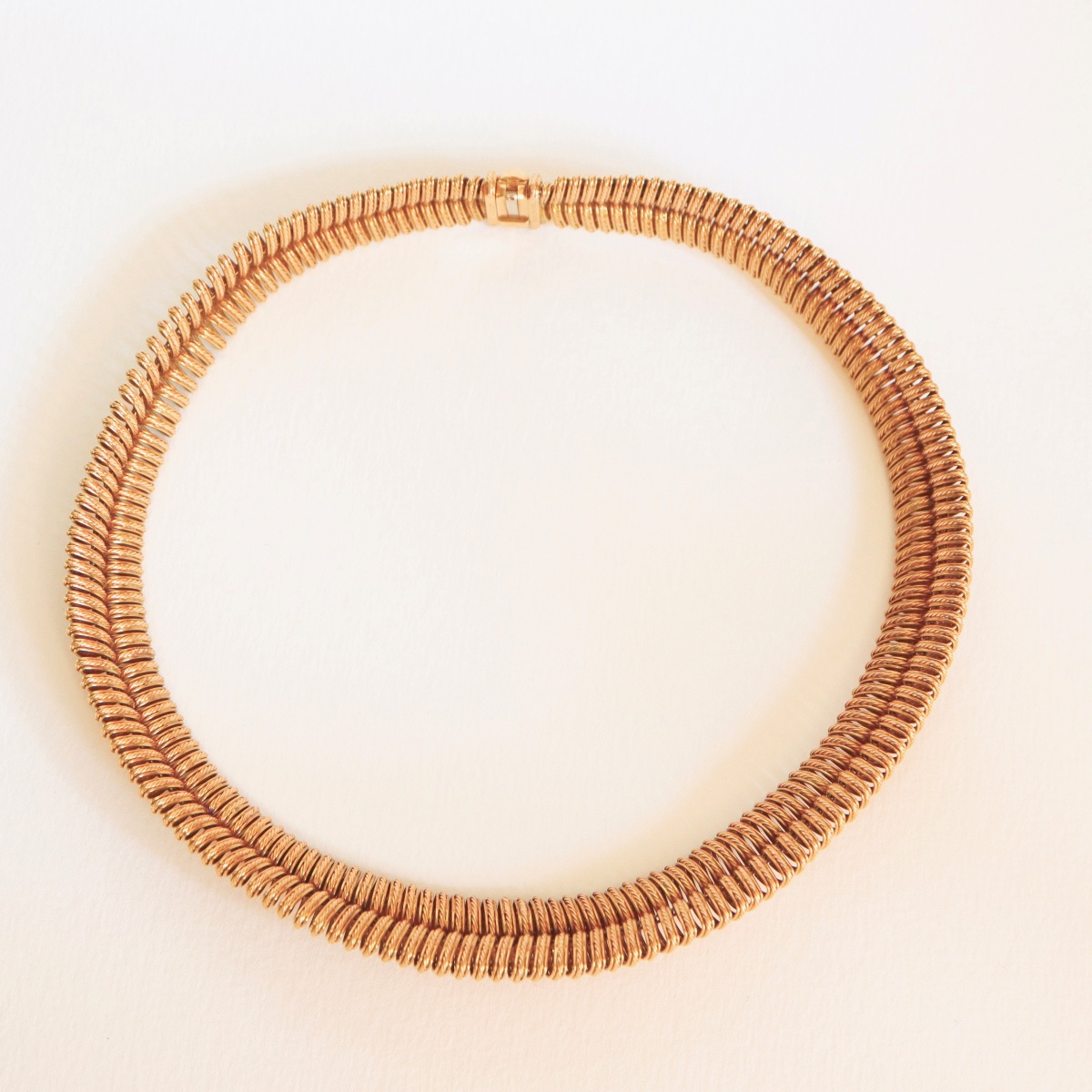 MARCHAK Collier ras de cou en or jaune 18 carat Georges Lenfant-photo-2