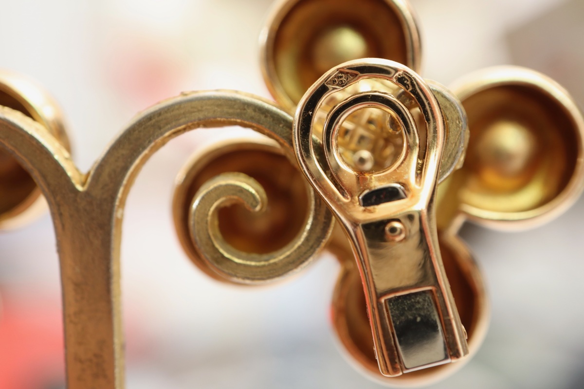 CHANEL clips d'oreilles Perles-photo-4