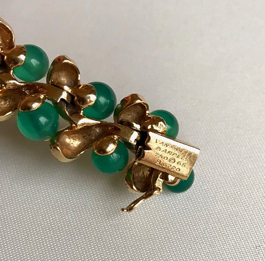 Van Cleef And Arpels Bracelet Yellow Gold And Chrysoprases-photo-4