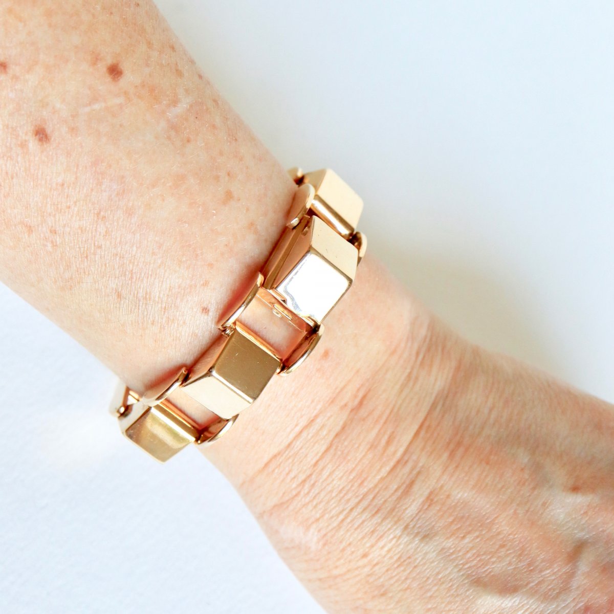 14ct Yellow Gold Secret Tank Watch 1940s-photo-4