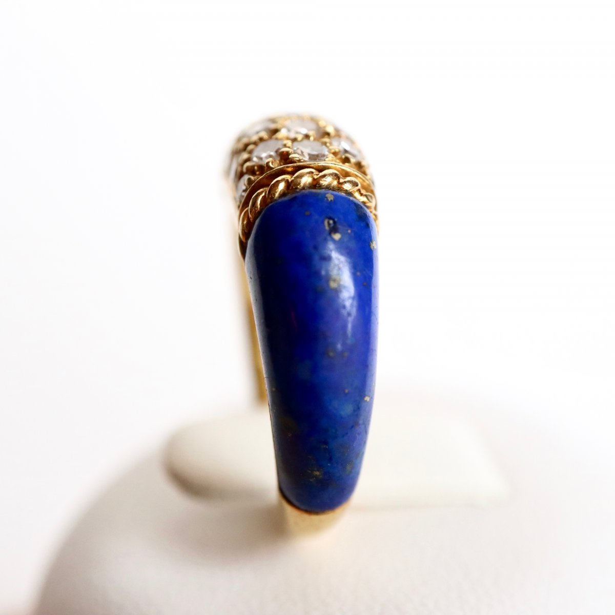 Van Cleef & Arpels Bague Philippine Or Jaune 18 Kt, Diamants Et Lapis Lazuli-photo-3