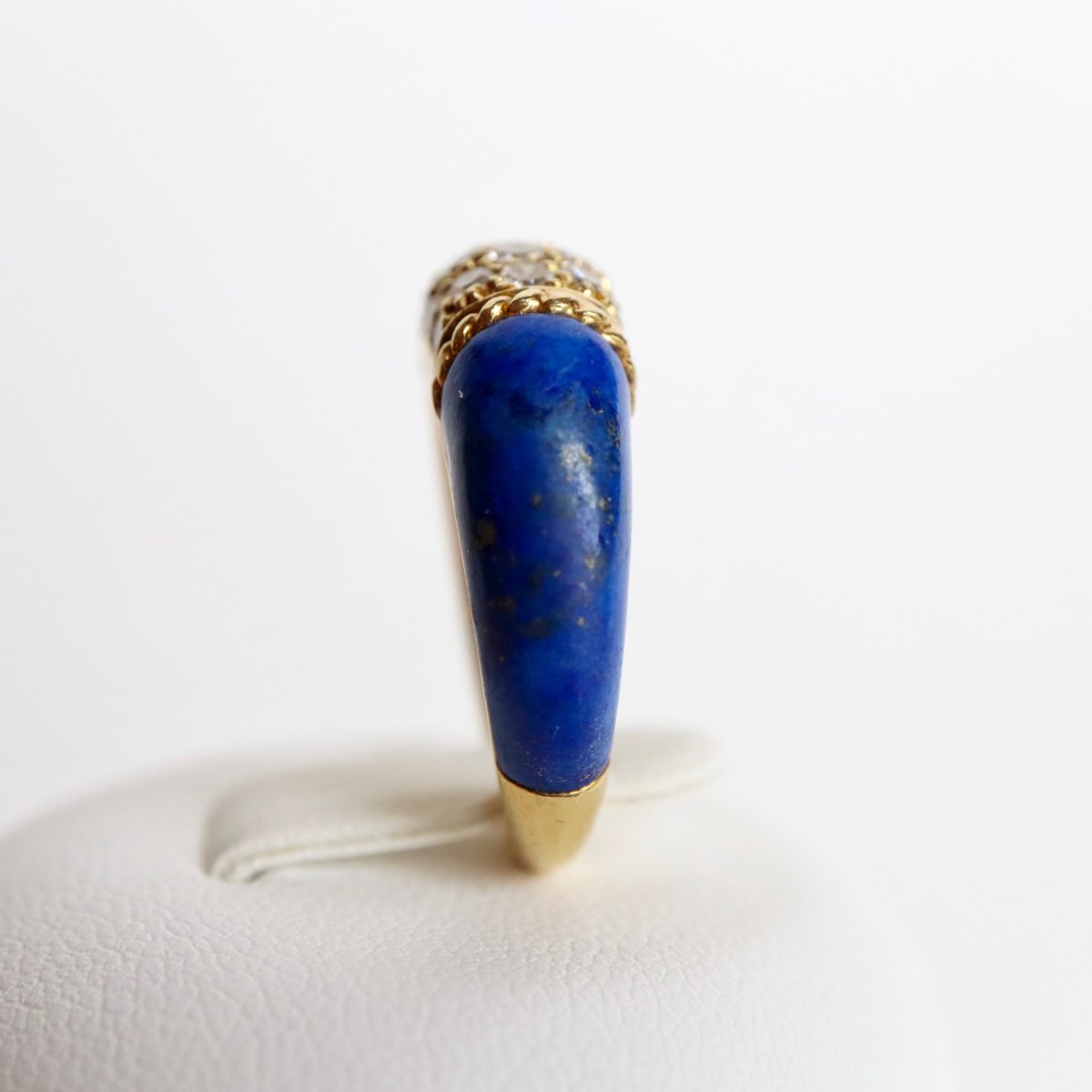 Van Cleef & Arpels Bague Philippine Or Jaune 18 Kt, Diamants Et Lapis Lazuli-photo-7