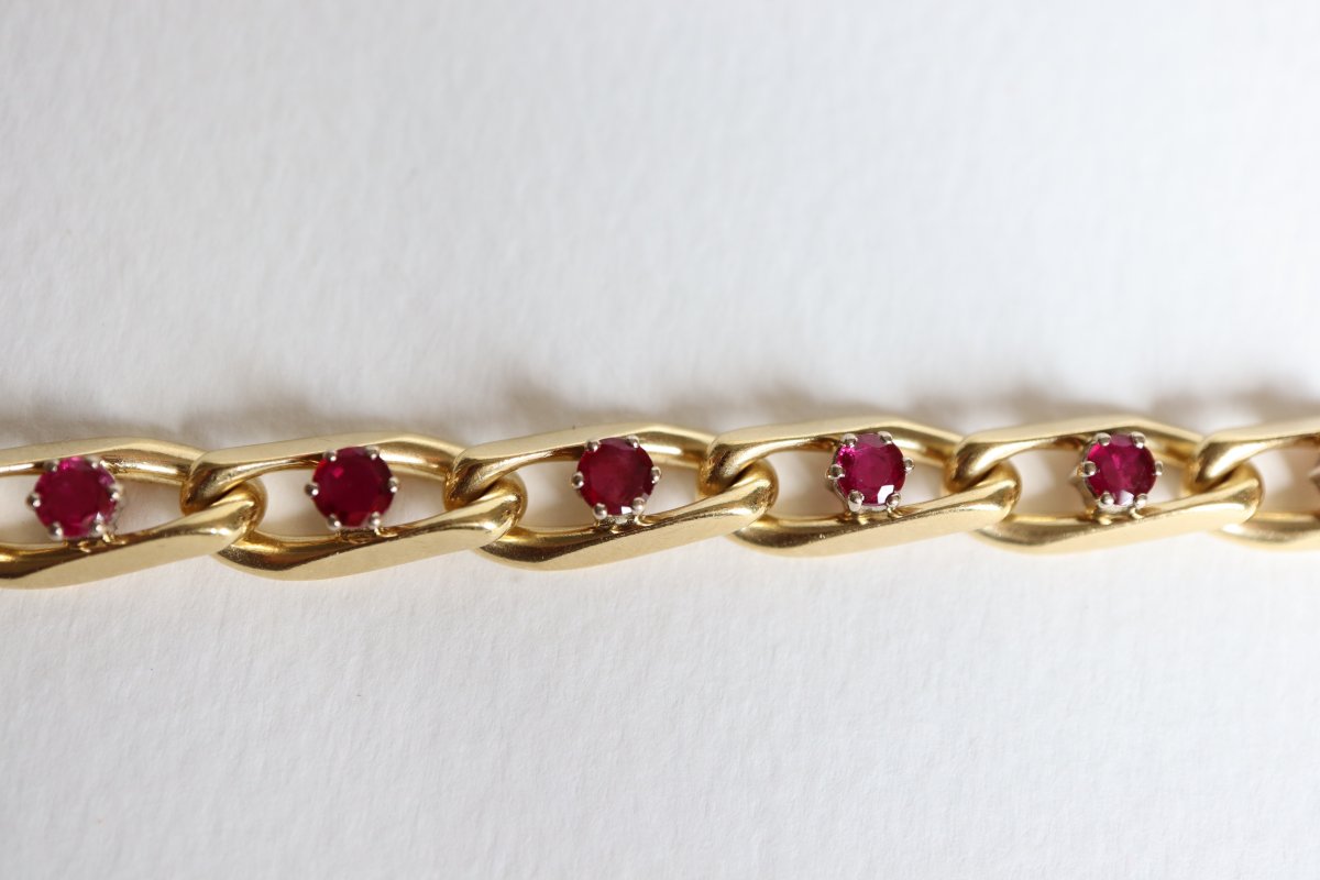 Chaumet Bracelet In 18kt Yellow Gold And Ruby-photo-3