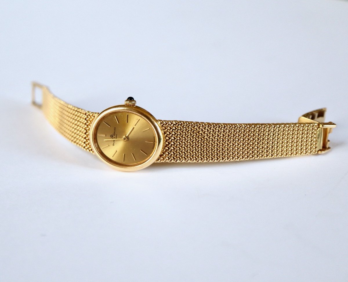 Baume Et Mercier Lady's Bracelet Watch In 18 Kt Yellow Gold 1960-photo-4