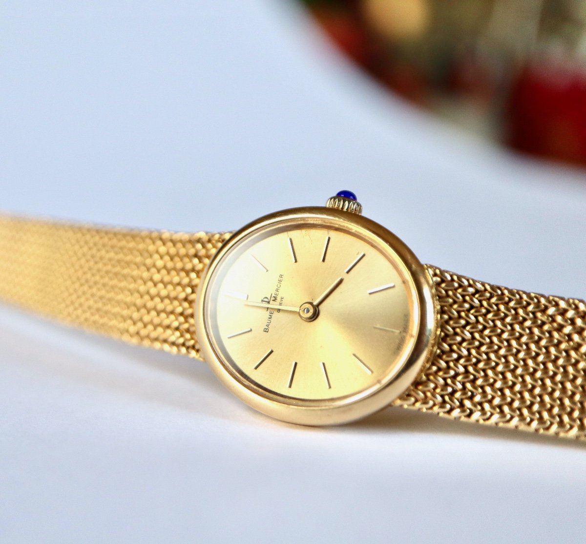 Baume Et Mercier Lady's Bracelet Watch In 18 Kt Yellow Gold 1960-photo-5