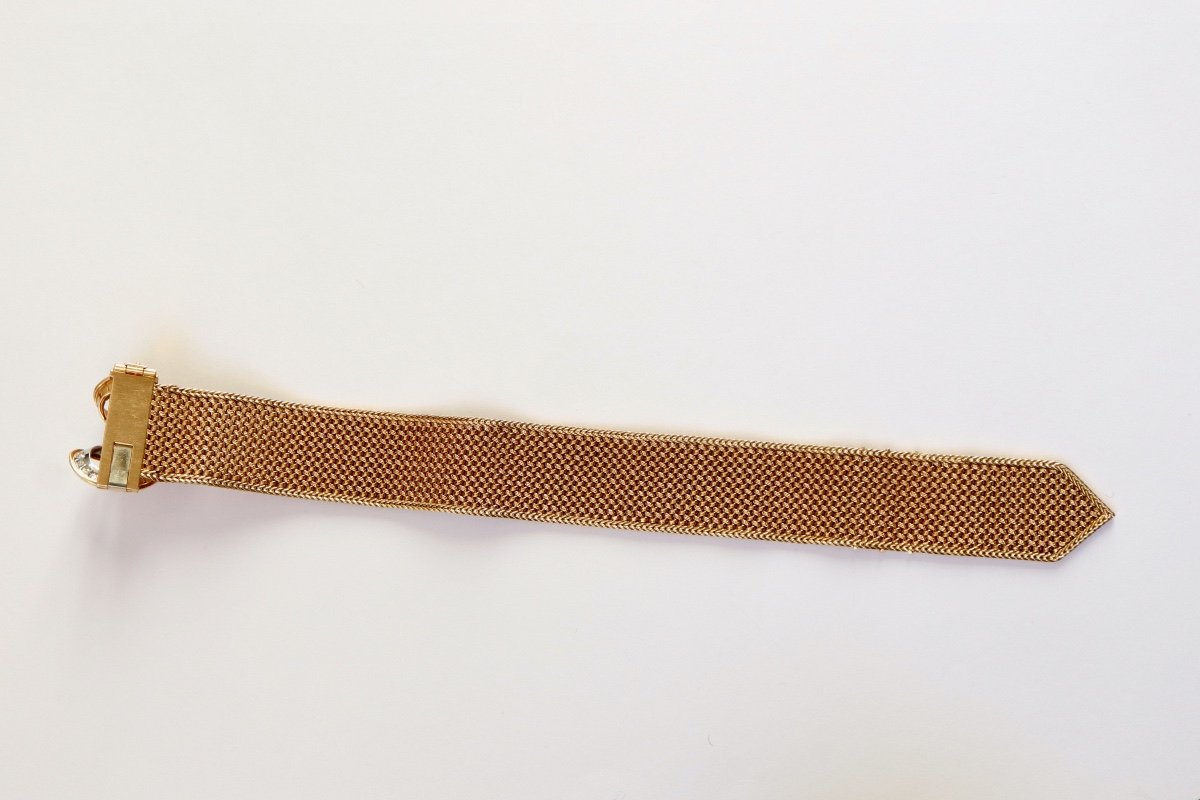Belt Ribbon Bracelet 1950 18k Gold And Diamonds-photo-5