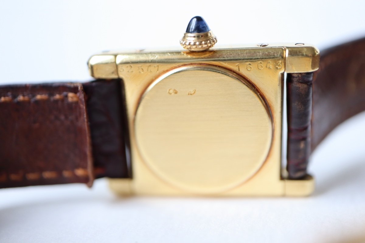 Cartier Model Tank Solo Watch In 18k Yellow Gold-photo-3