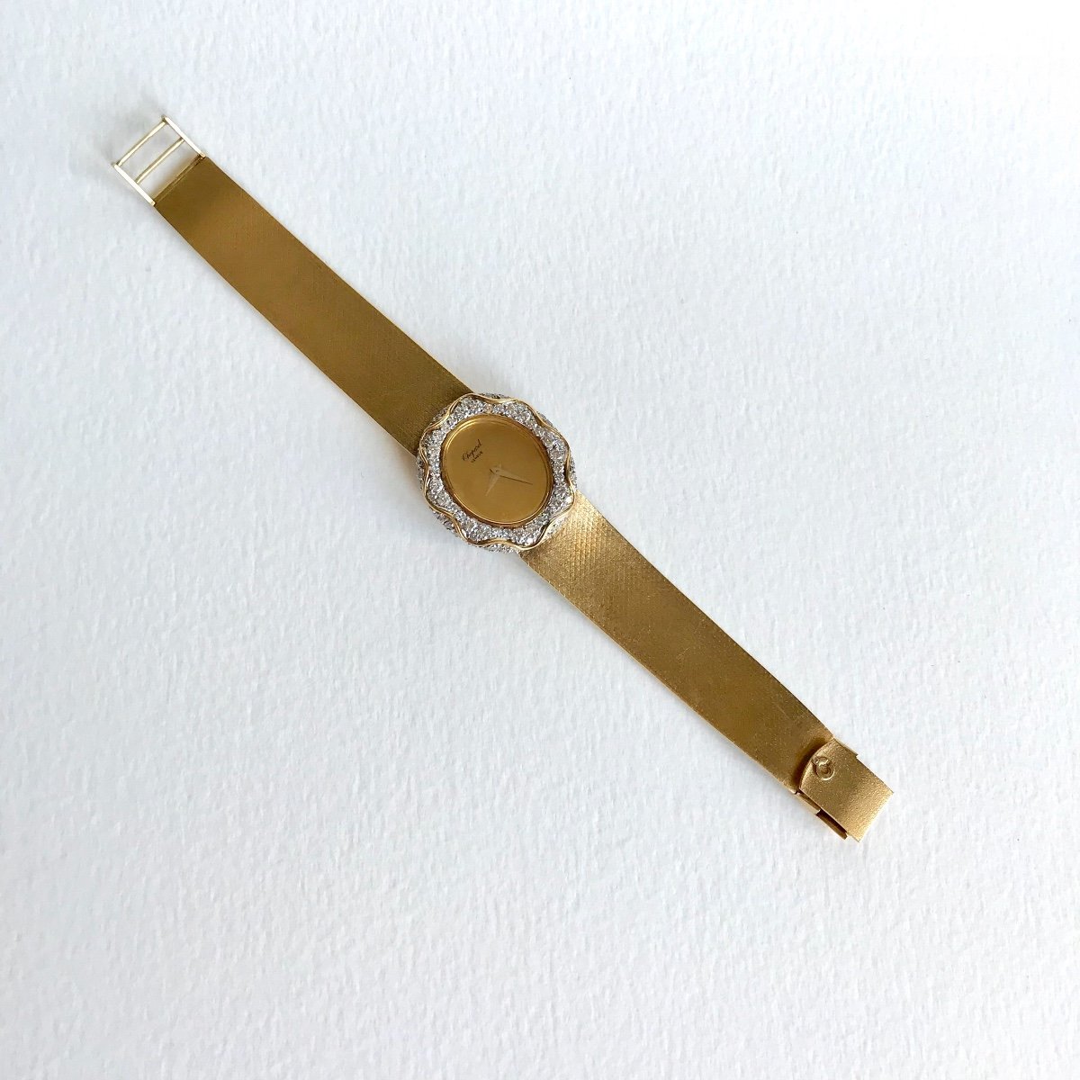 Chopard 1960 Watch In 18k Yellow Gold And Diamonds-photo-2