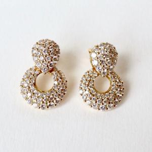 Clip-on Earrings In Yellow Gold And Diamonds