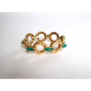 Boucheron Bracelet Circa 1960 Gold And Chrysoprases