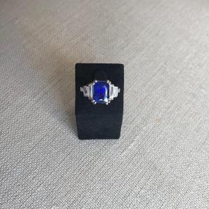 Bague Saphir Ceylan et diamants