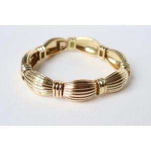 Oj Perrin Articulated Bracelet In 18 Kt Yellow Gold And 18 Kt Rose Gold