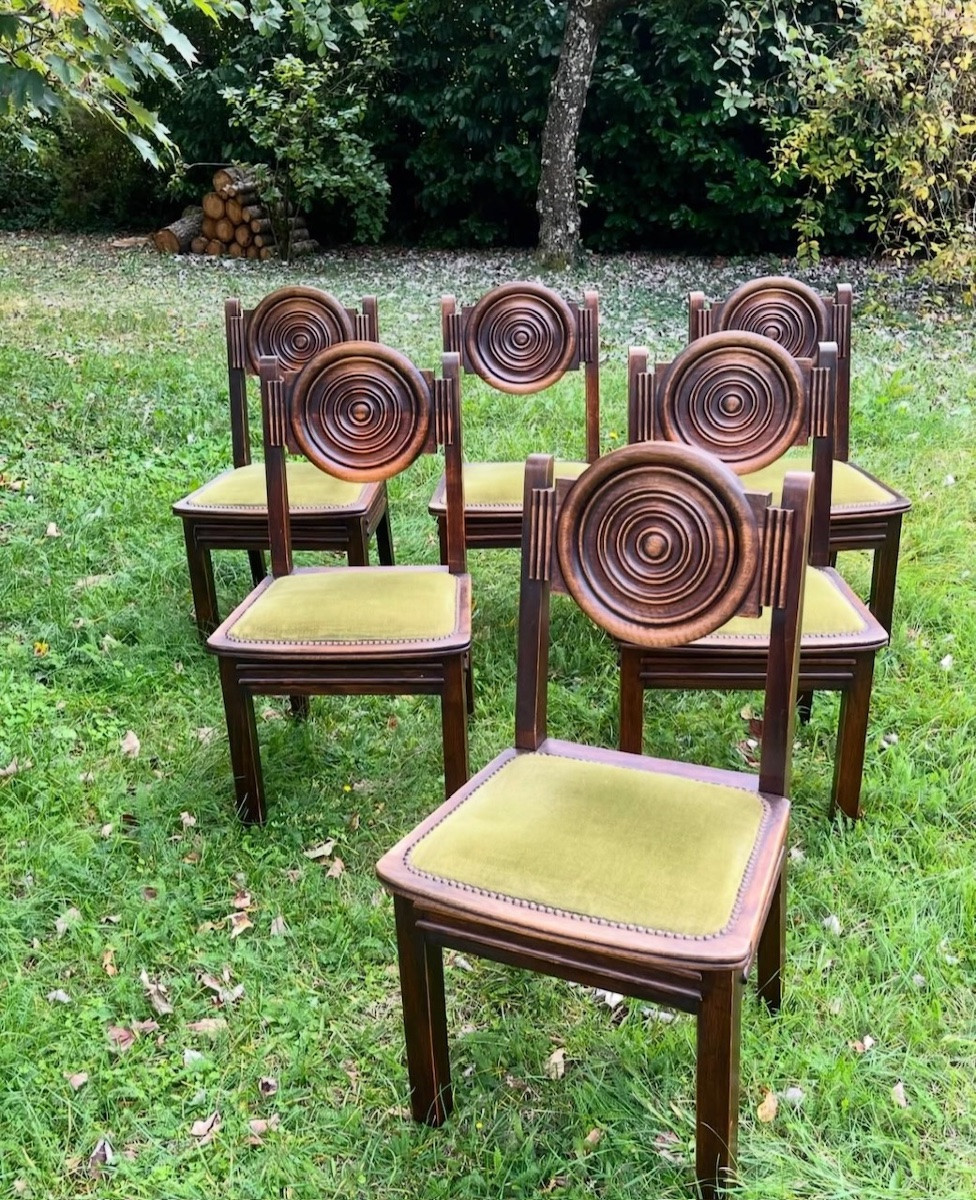 Suite de six chaises par Etienne Kohlmann-photo-2