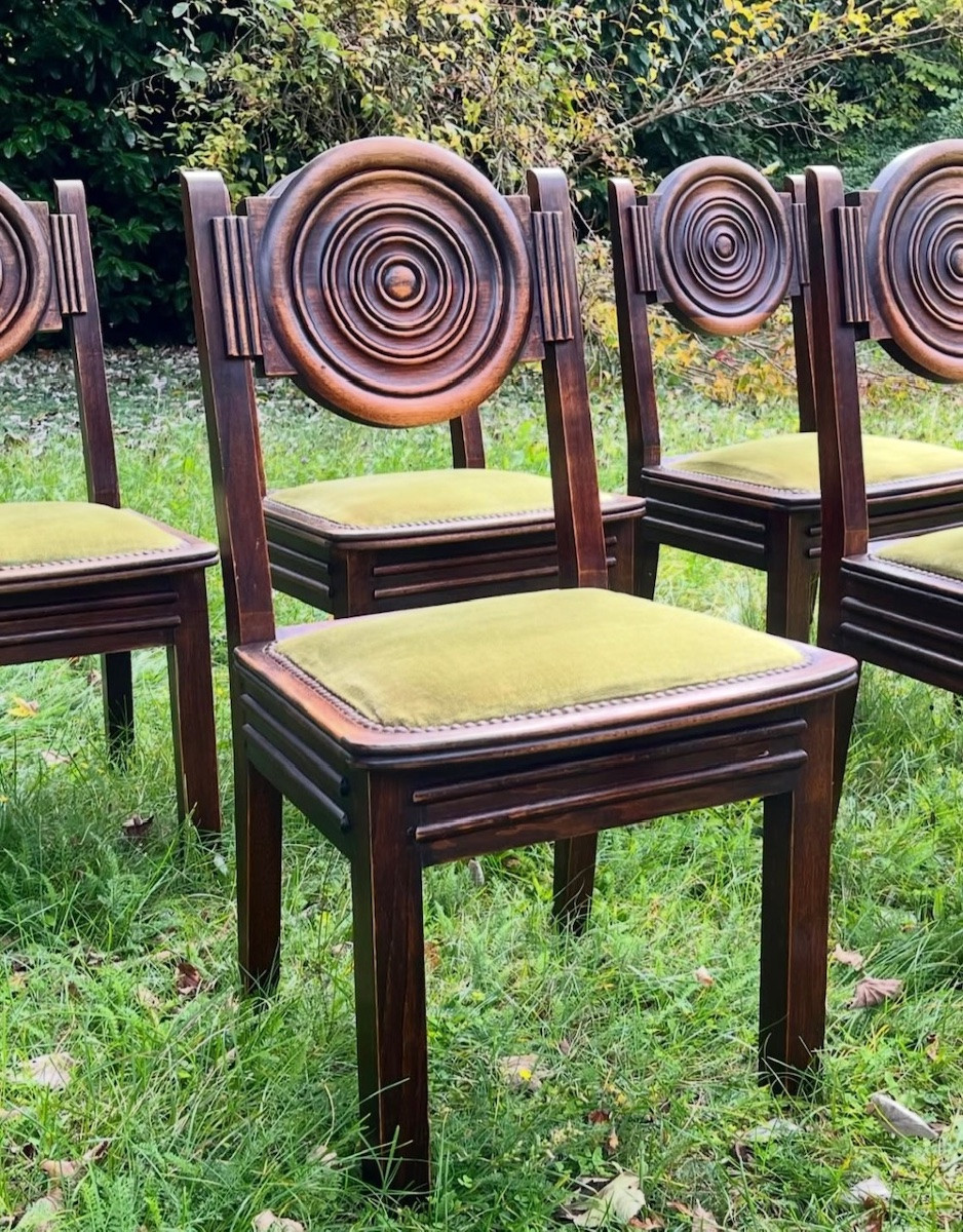 Suite de six chaises par Etienne Kohlmann-photo-4