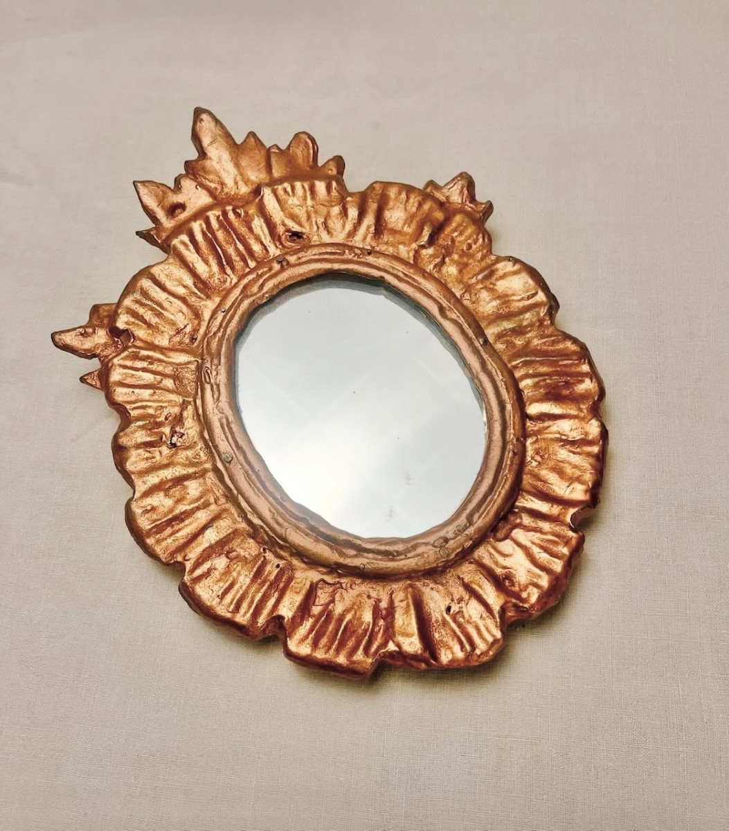 Mirror By Irena Jaworska In Gilded Lead