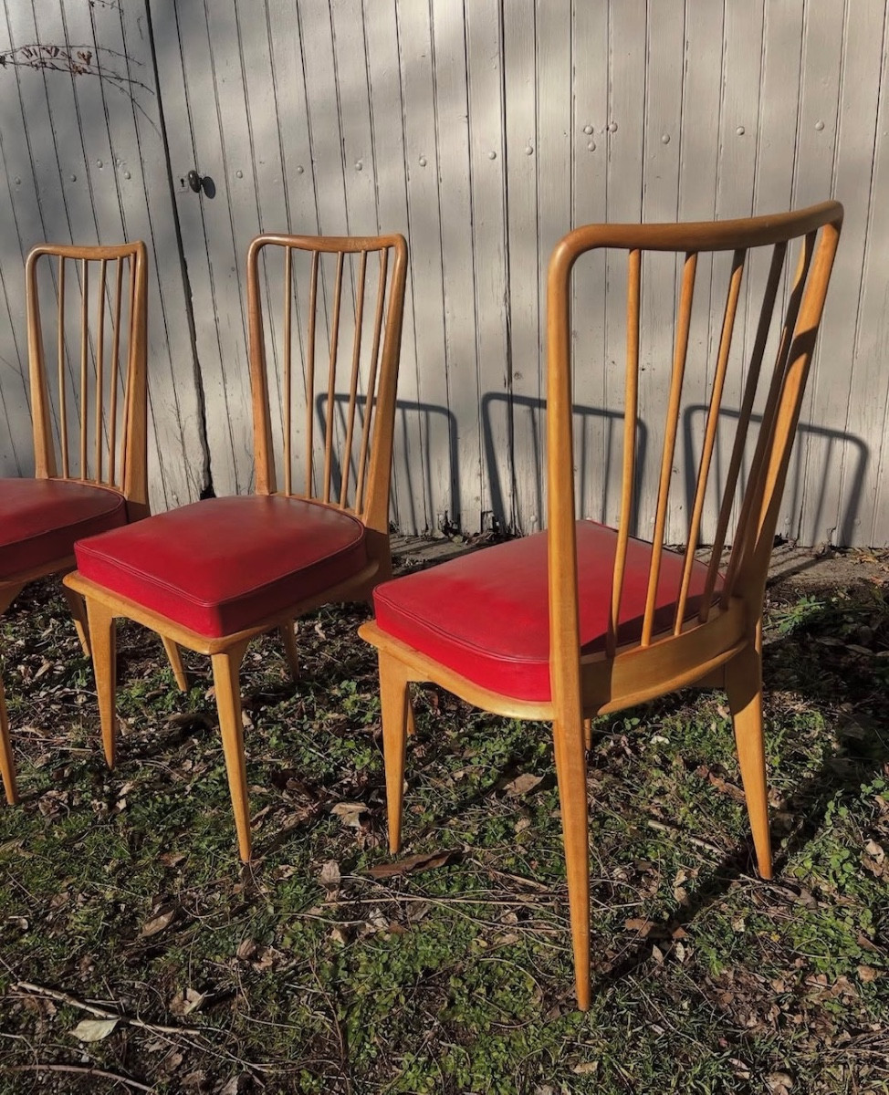 Set Of 4 Chairs By Charles Ramos, 1960-photo-3