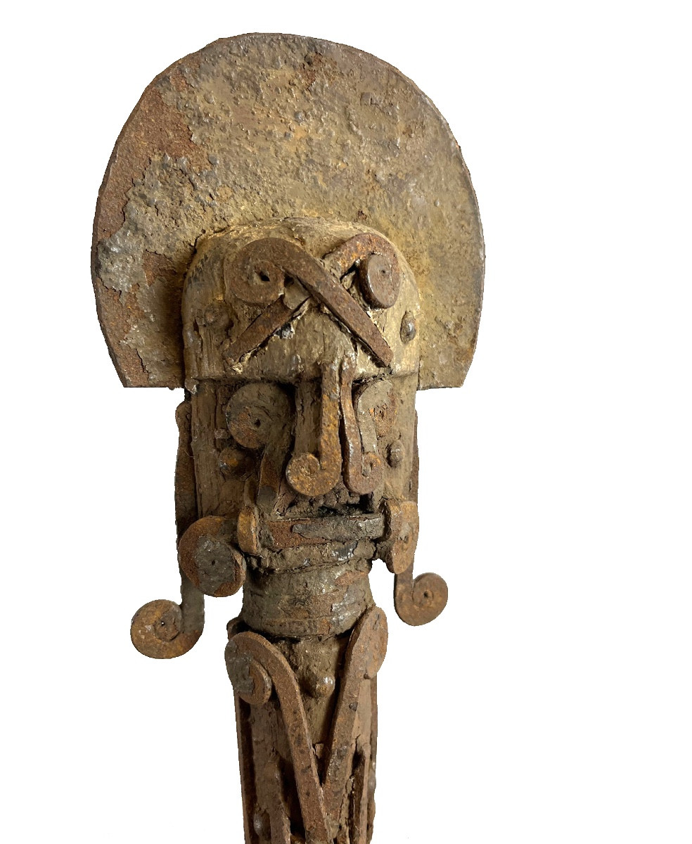 Fétiche « Ofo » en bois et fer, Igbo, Nigeria-photo-2