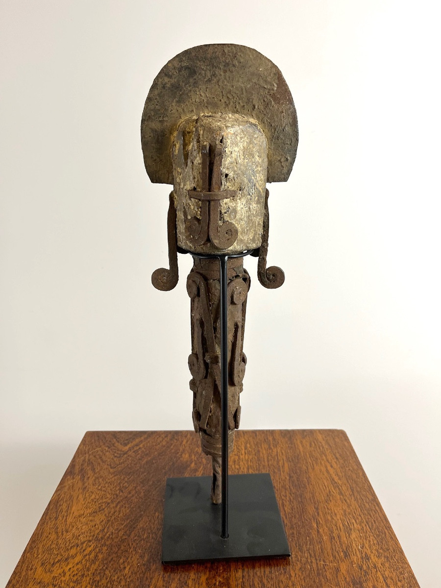 Fétiche « Ofo » en bois et fer, Igbo, Nigeria-photo-3