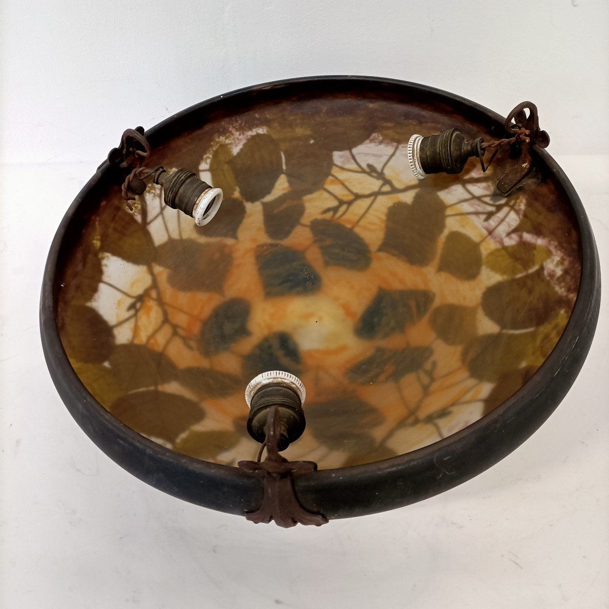 Lampę Art Nouveau Daum Nancy 1910 -photo-2